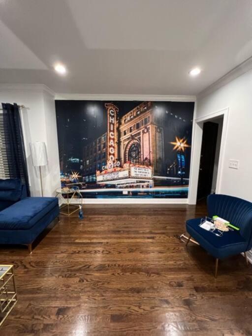 The Blue Golden Luxury Modern 3- Bedroom Apartment In Chicago Eksteriør billede